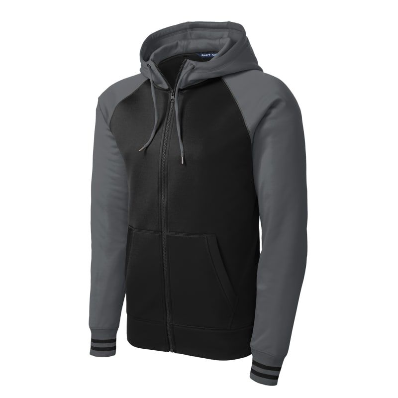 Sport-Tek Sport-Wick Varsity Fleece Full-Zip Hooded Jacket. 6