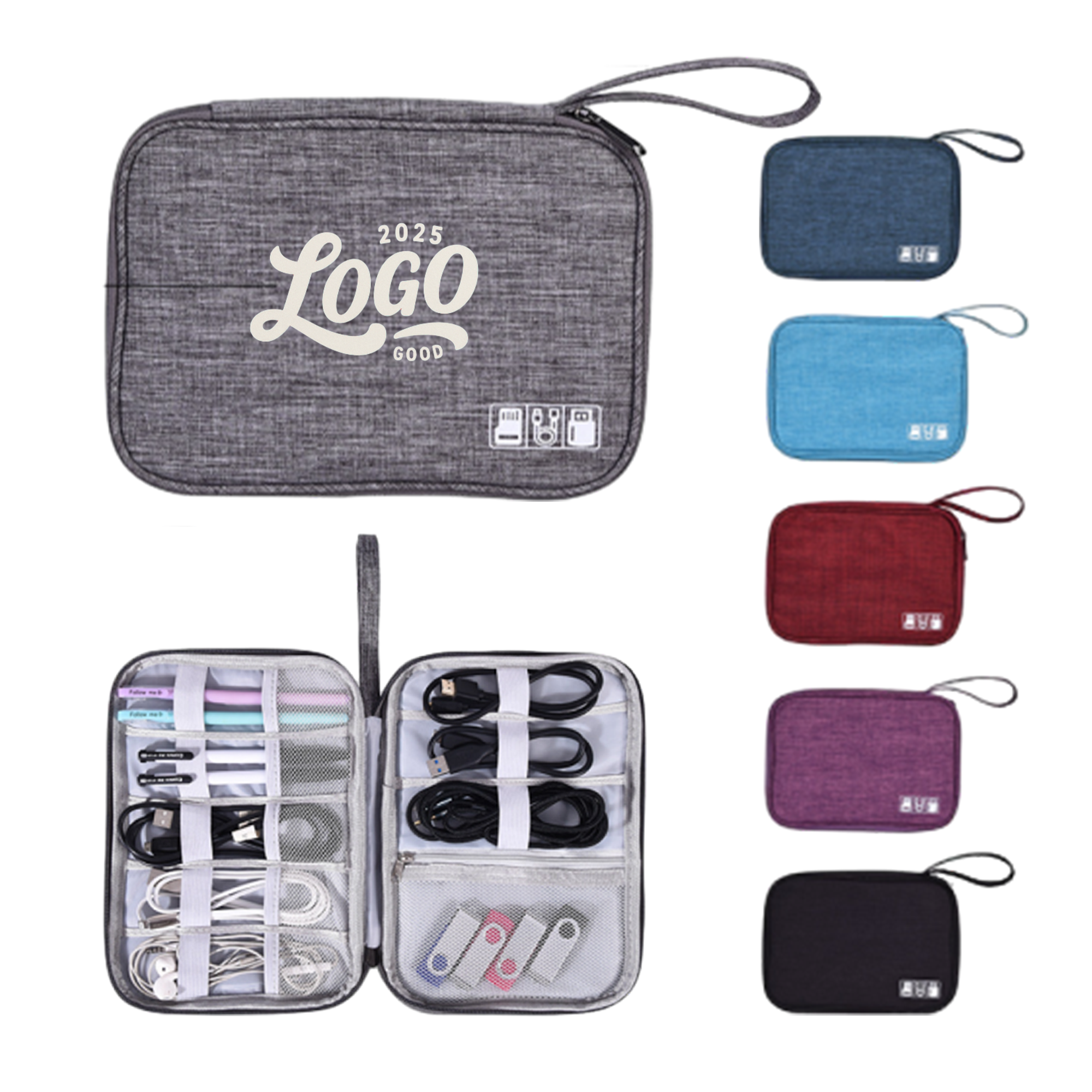 Custom Polyester Electronic Accessories Organizer Bag 2