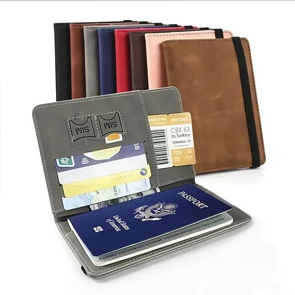 RFID-Blocking Passport Cover with Faux Leather Travel Wallet 7