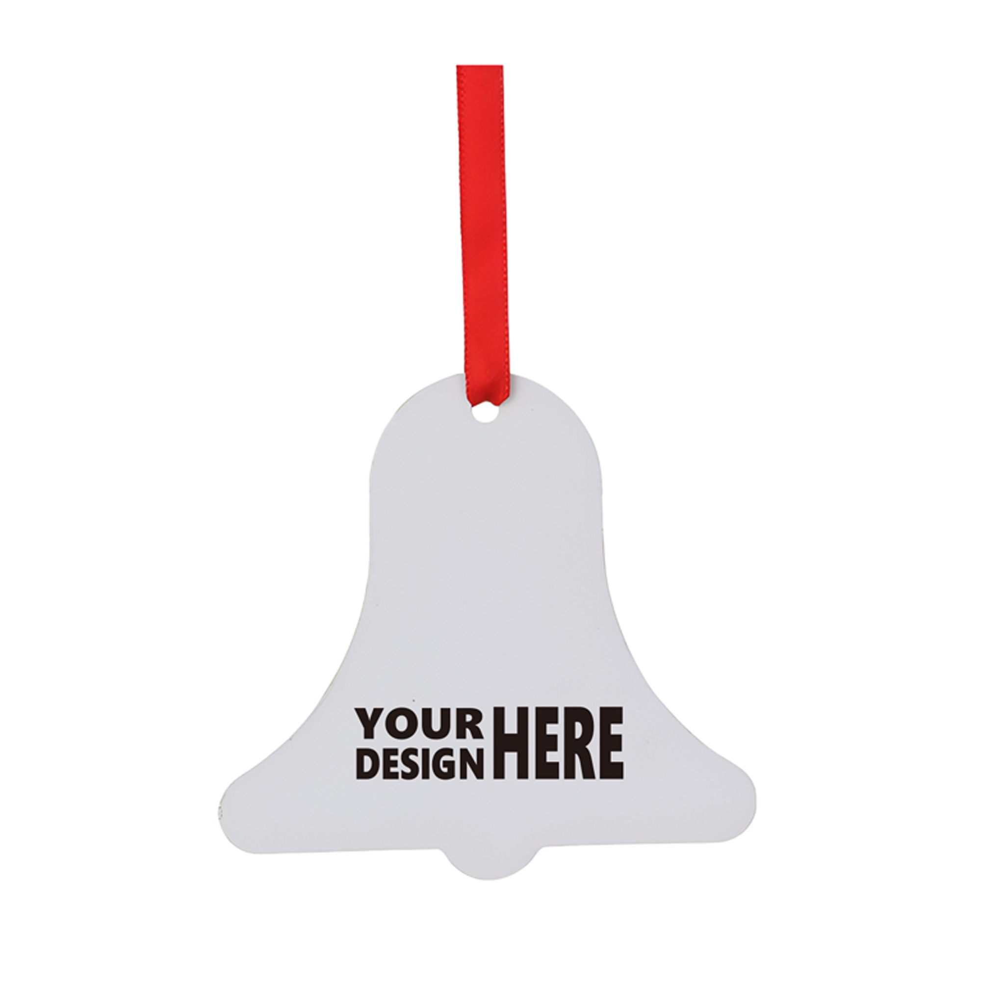 MOQ50 Personalized Bell-Shaped Aluminum Christmas Ornament 2