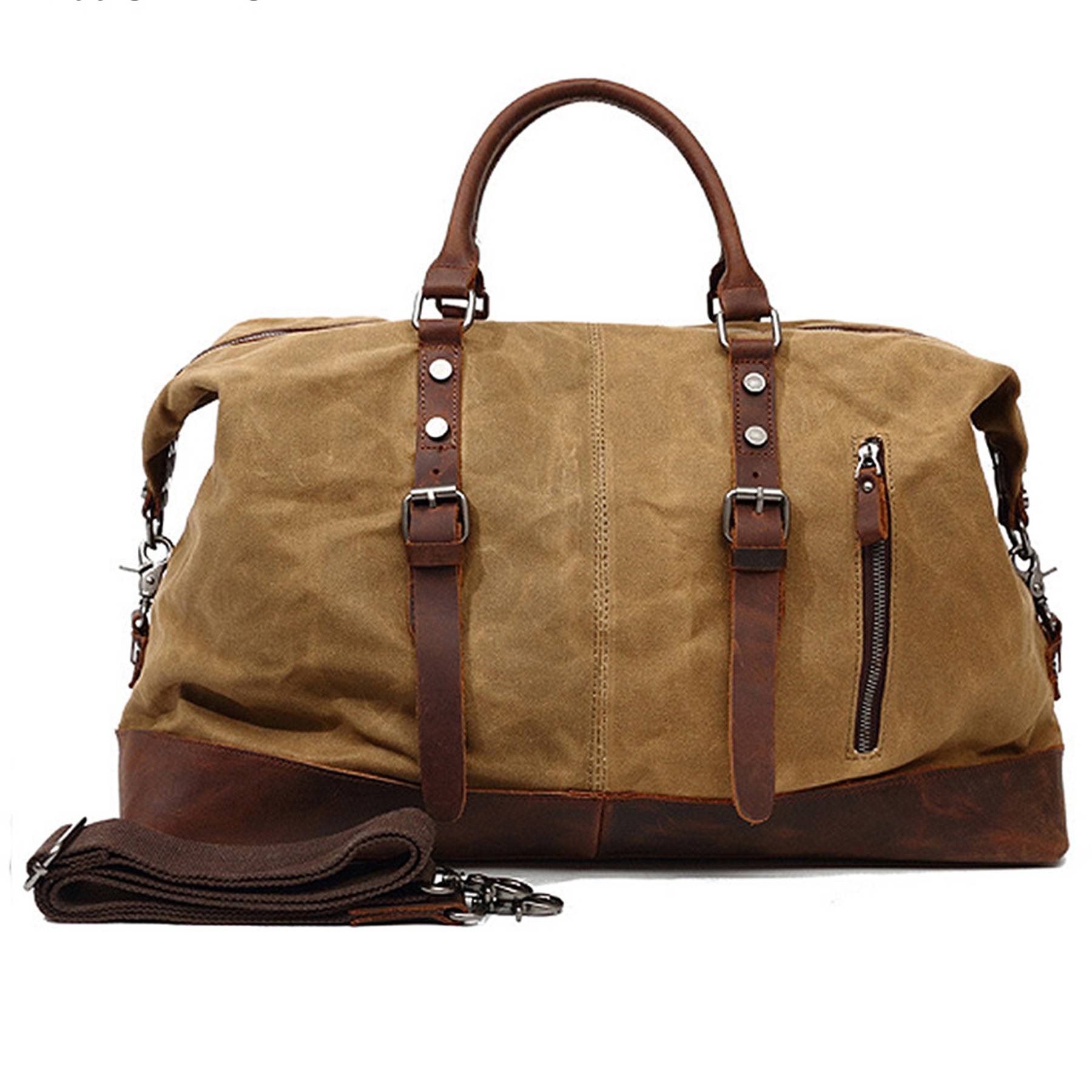 Canvas Waxed Vintage Wear resistant Storage Duffel Bag 5