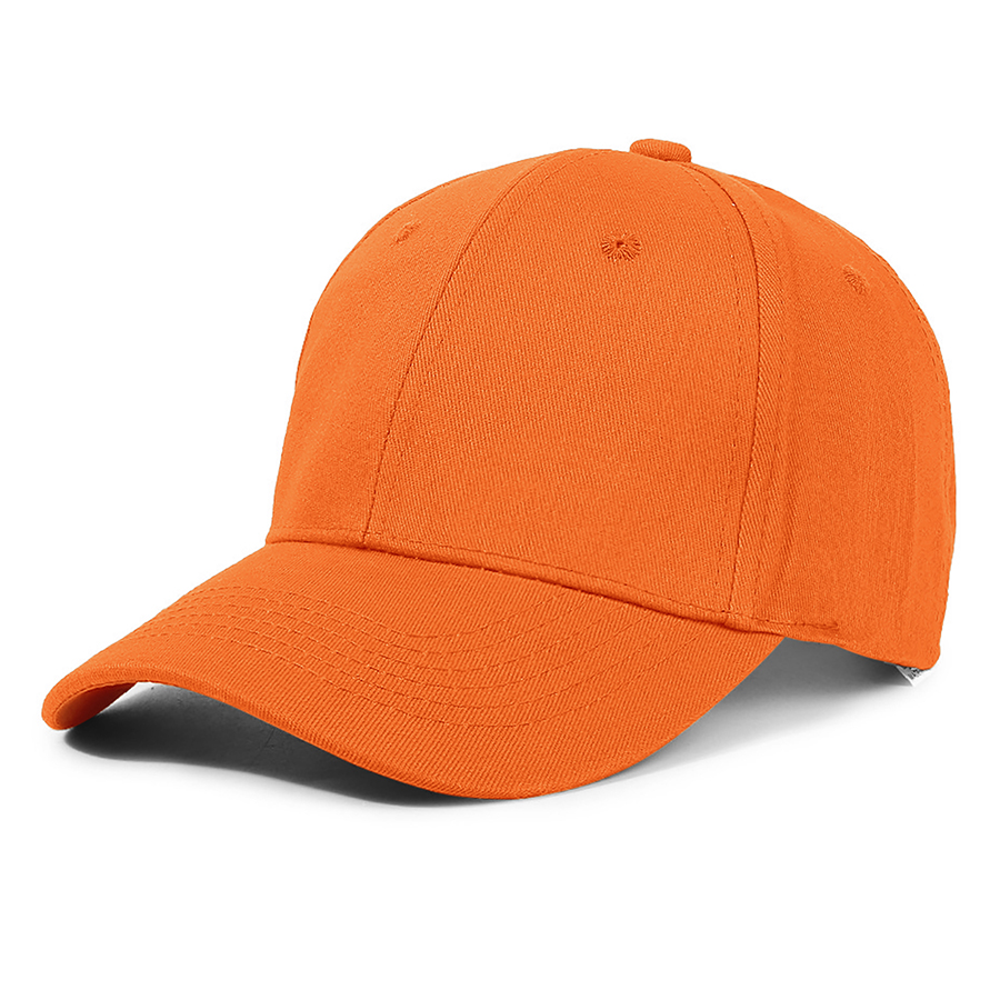 Stock Solid Color Cotton 6-Panel Baseball Cap w/ D-Ring 43