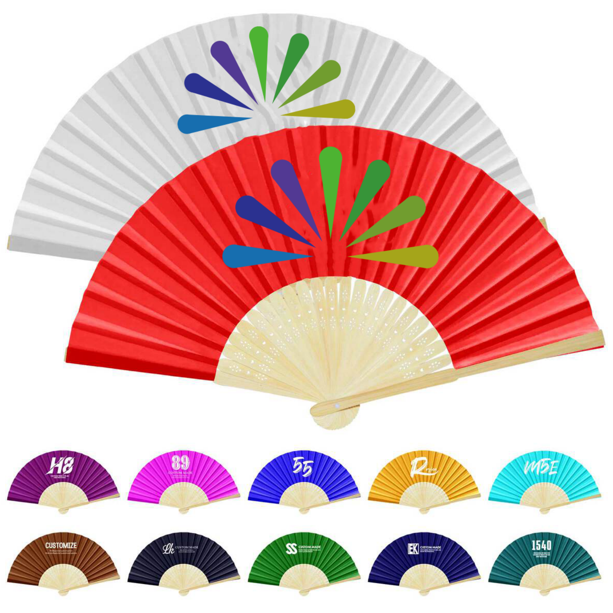 Full Color Folding Hand Fan 1