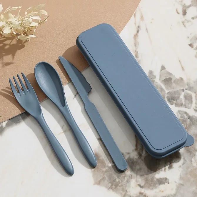 Eco-Friendly 3-in-1 Wheat Straw Utensil Set 13