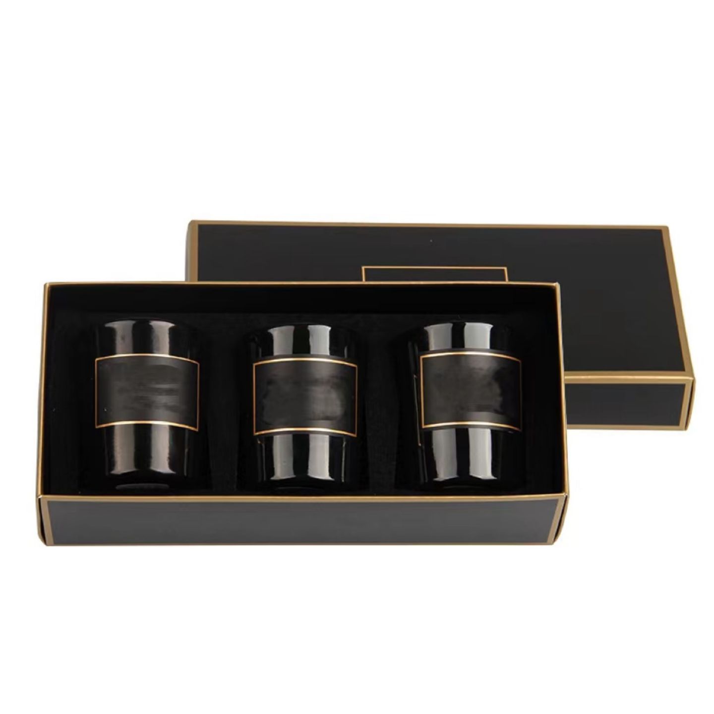 Soybean Wax Black Candle Gift Set 3