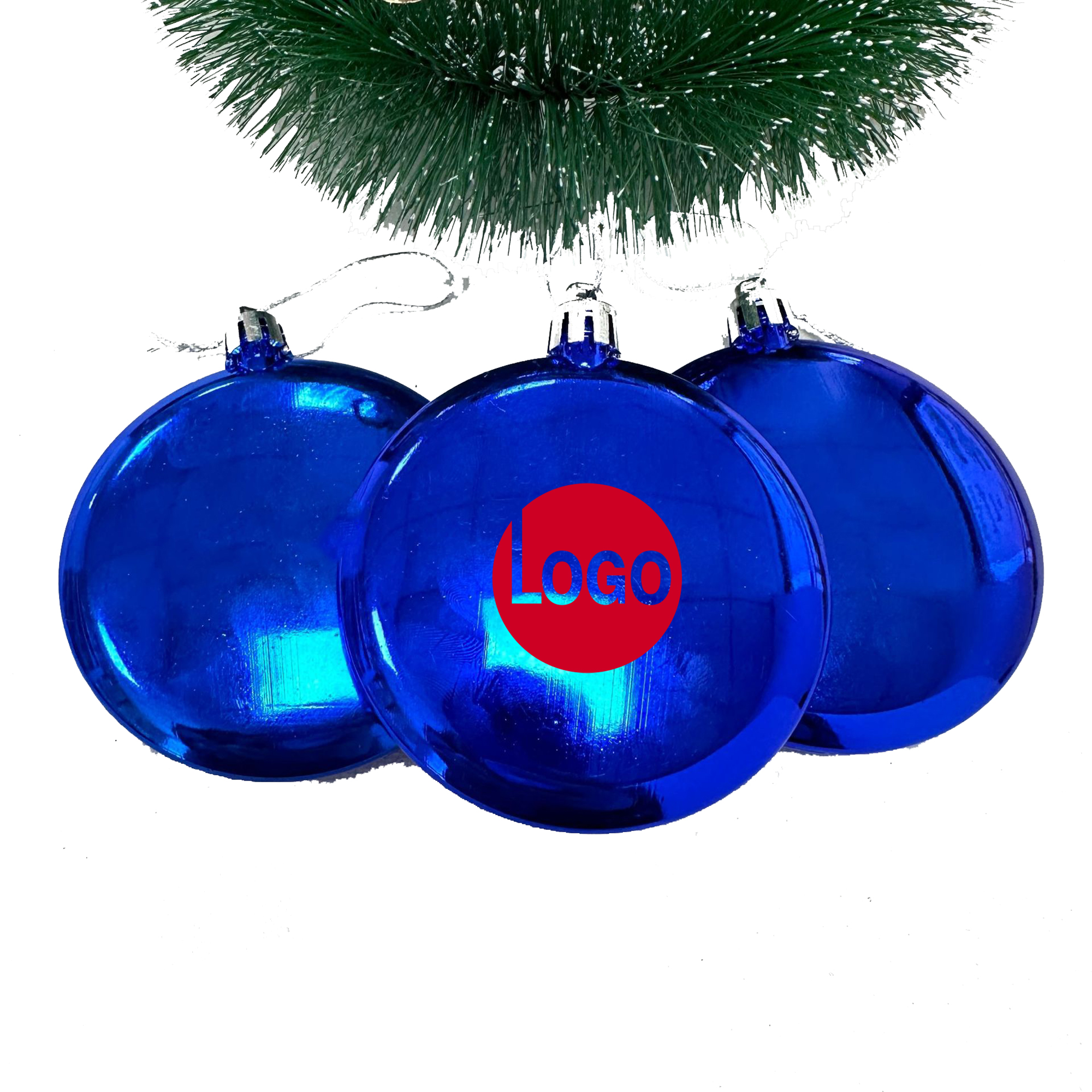 Flat Round Christmas Ornament 3