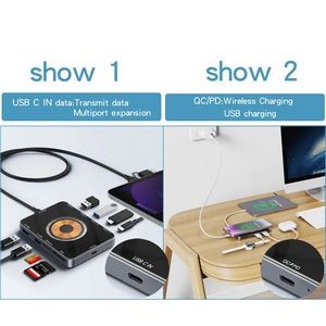 8-in-1 USB C Hub 5Gbps Type C Docking Station 4