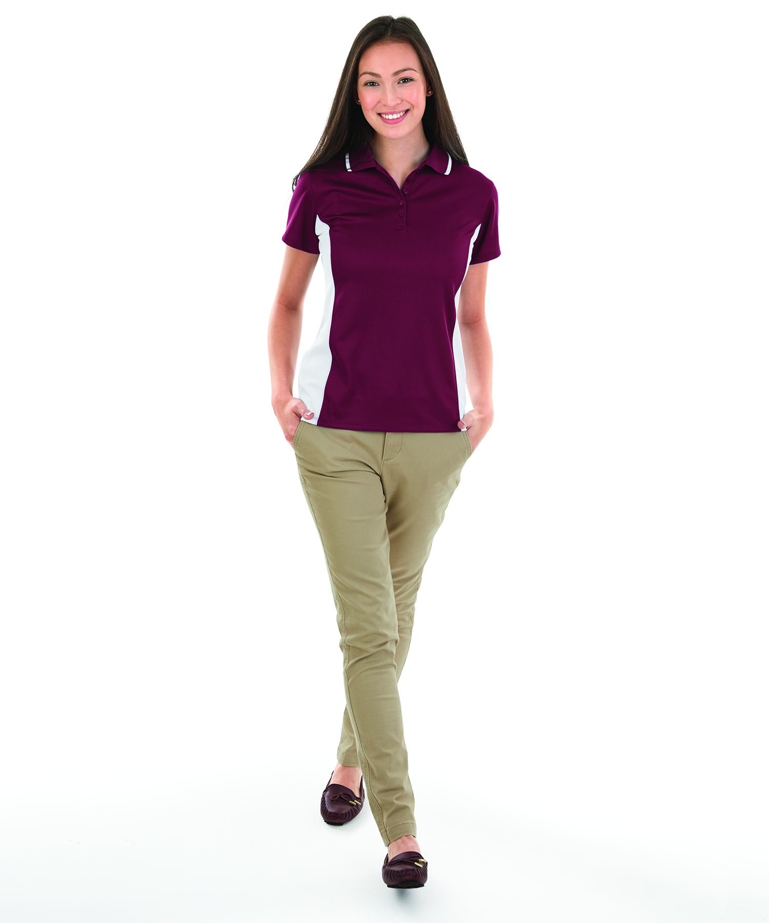 Women's Color Blocked Wicking Polo 53