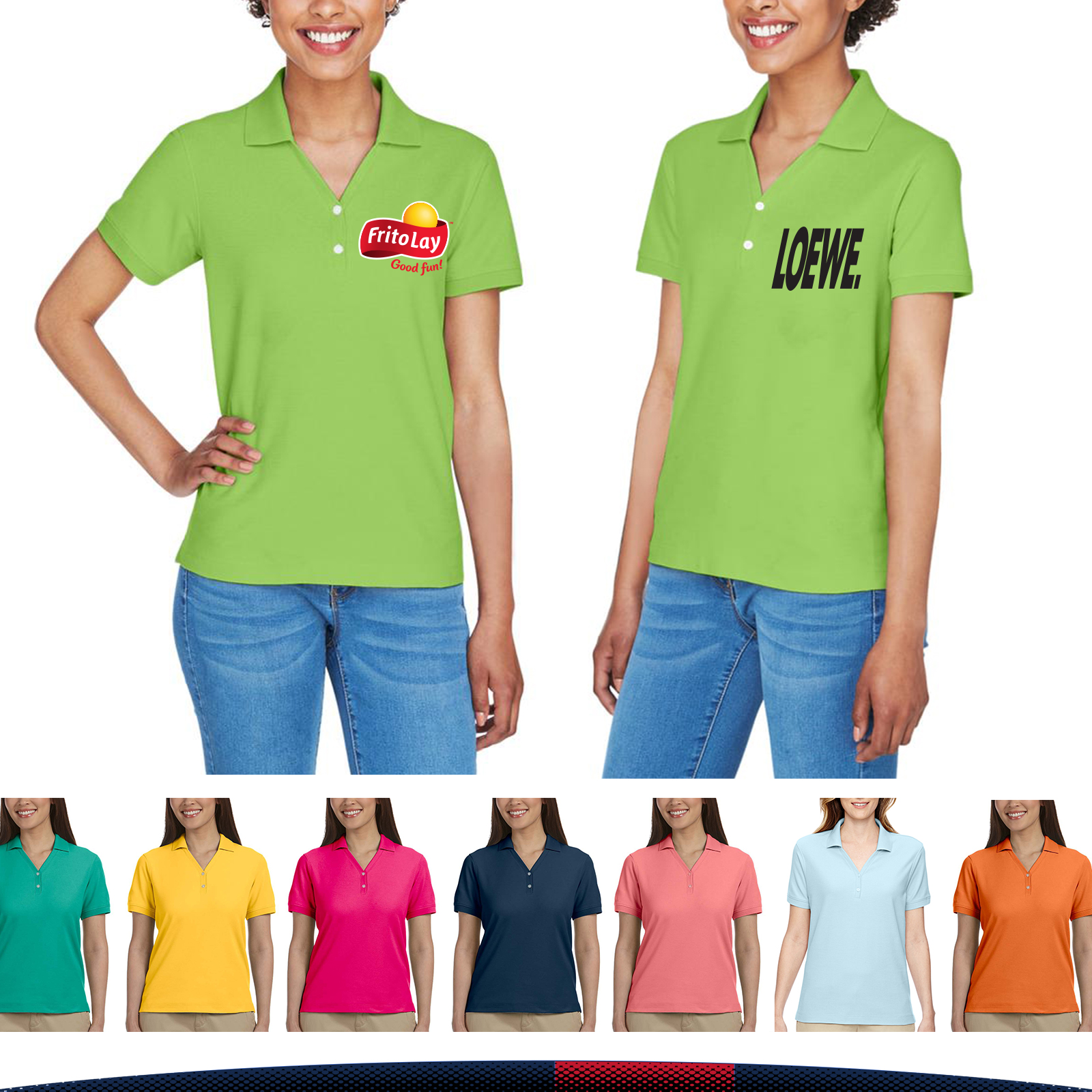 Devon & Jones® Ladies' Y-Collar Golf Polos 28