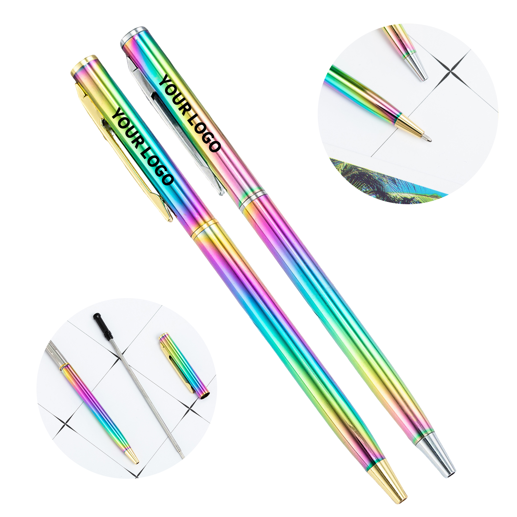 Rainbow Finish Metal Twist Writing Instrument 1