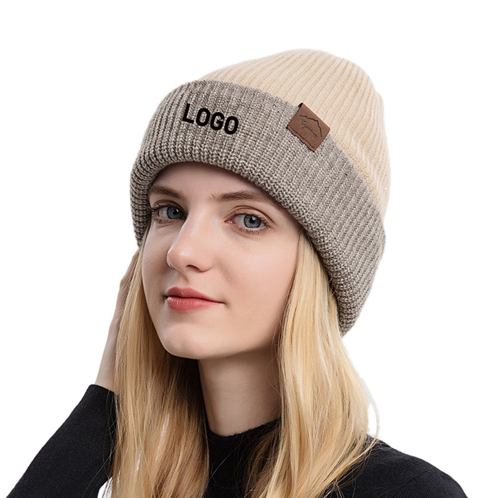 Autumn and winter neutral European and American solid color warm hat 2