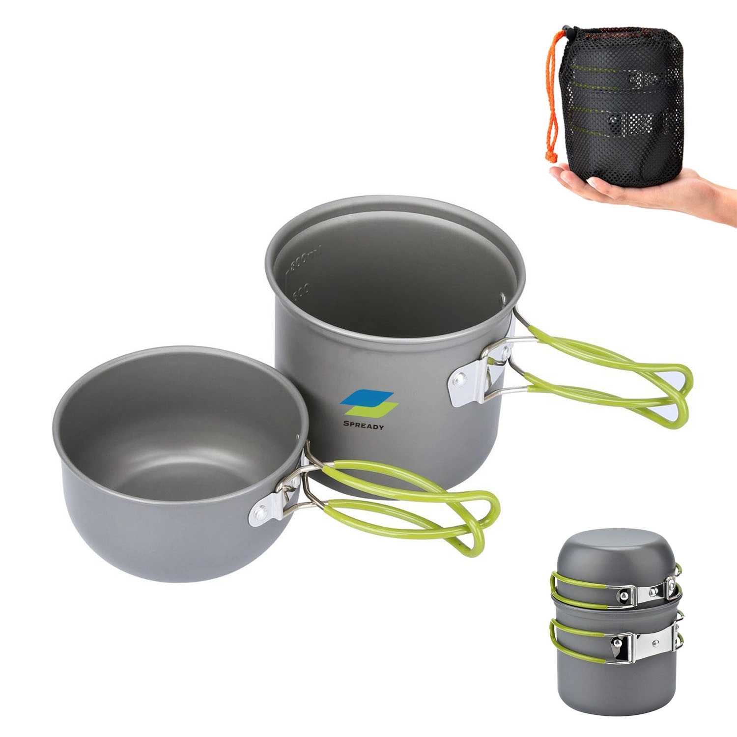 Portable Camping Pot Set For Backpacking Gear 4