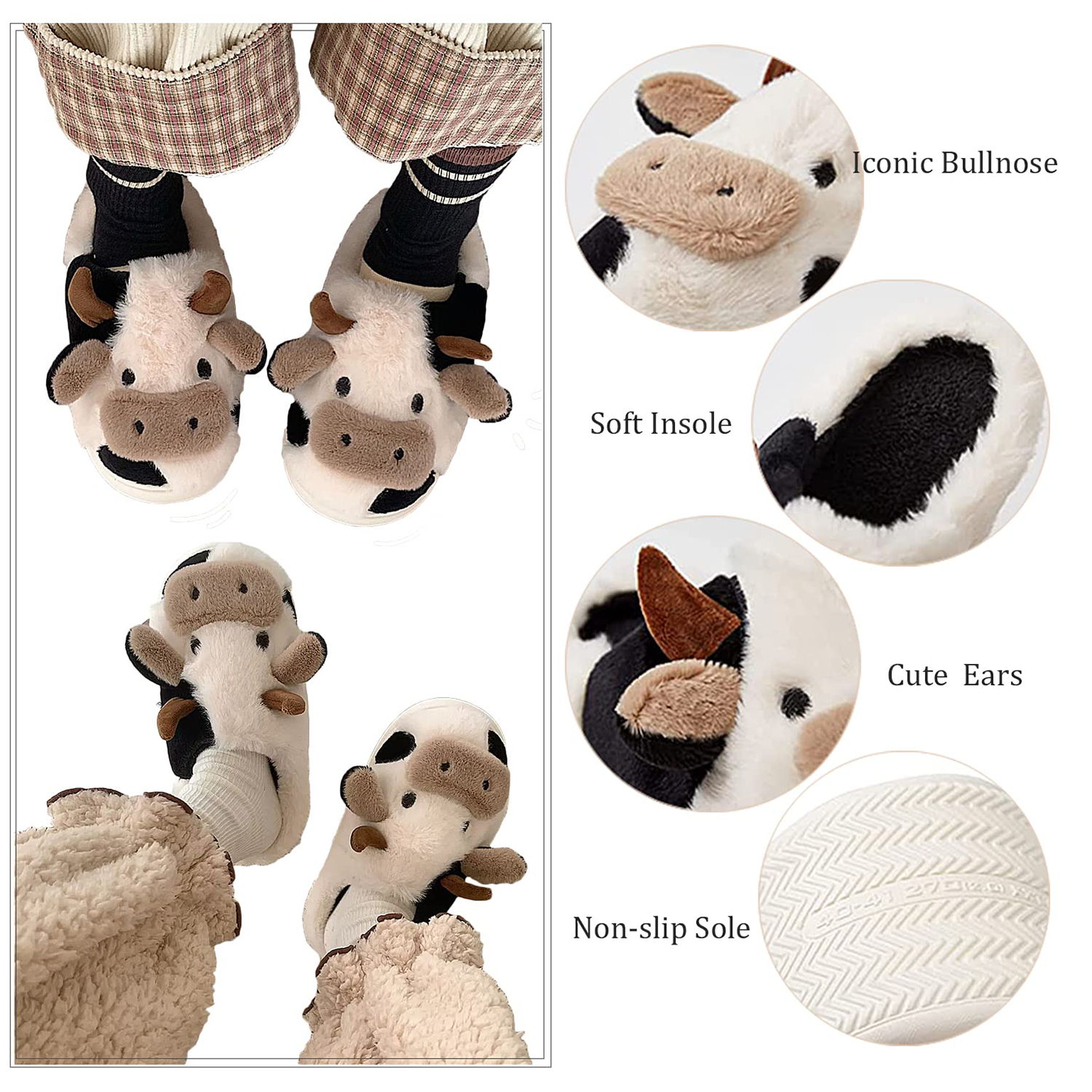 Cartoon Cow Cotton Slippers 3