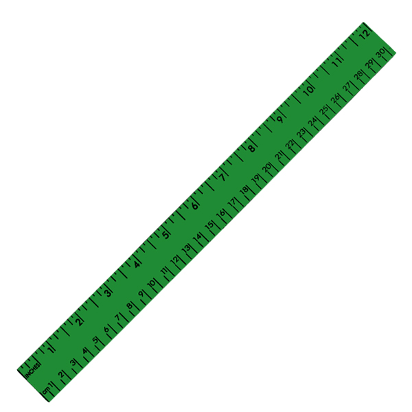 12" Enamel Wood Ruler - English & Metric Scale 3