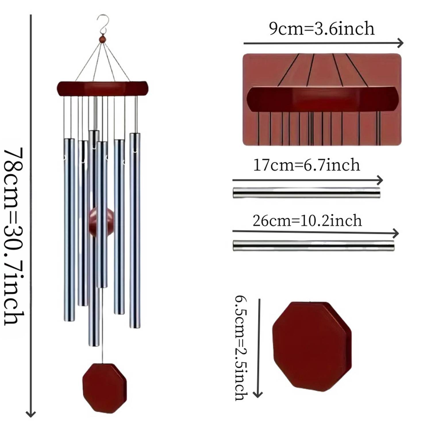 Memorial Wind Chimes Outdoor Large Deep Tone 2