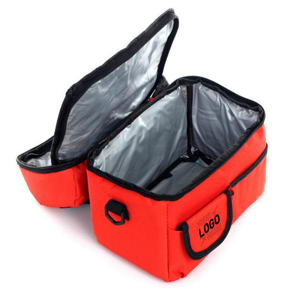 Dual Duty Lunch Cooler bag, custom lunch bag with logo imprint 6