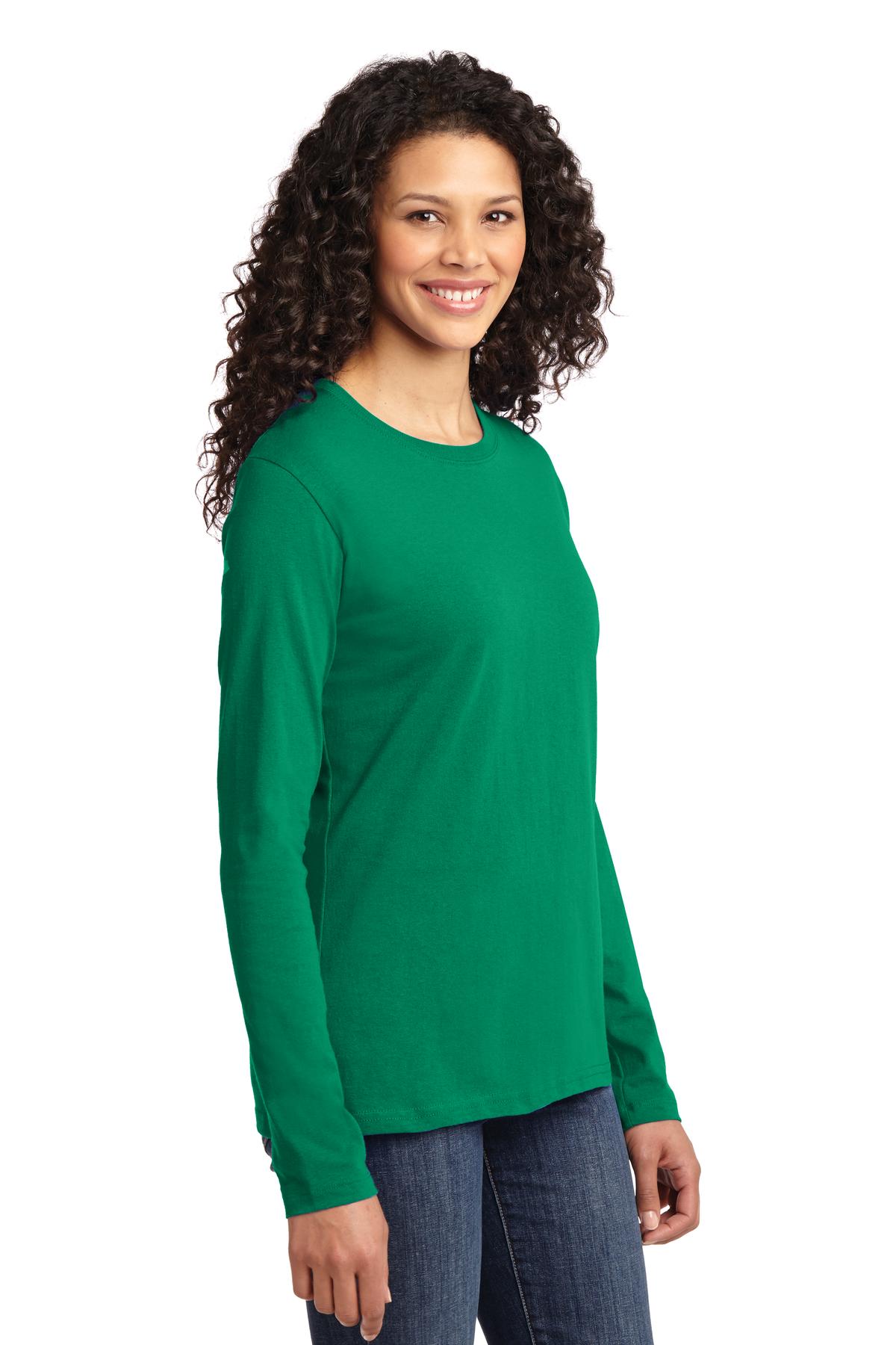 Port & Co Women's Long Sleeve Core Cotton Tee. LPC54LS 49