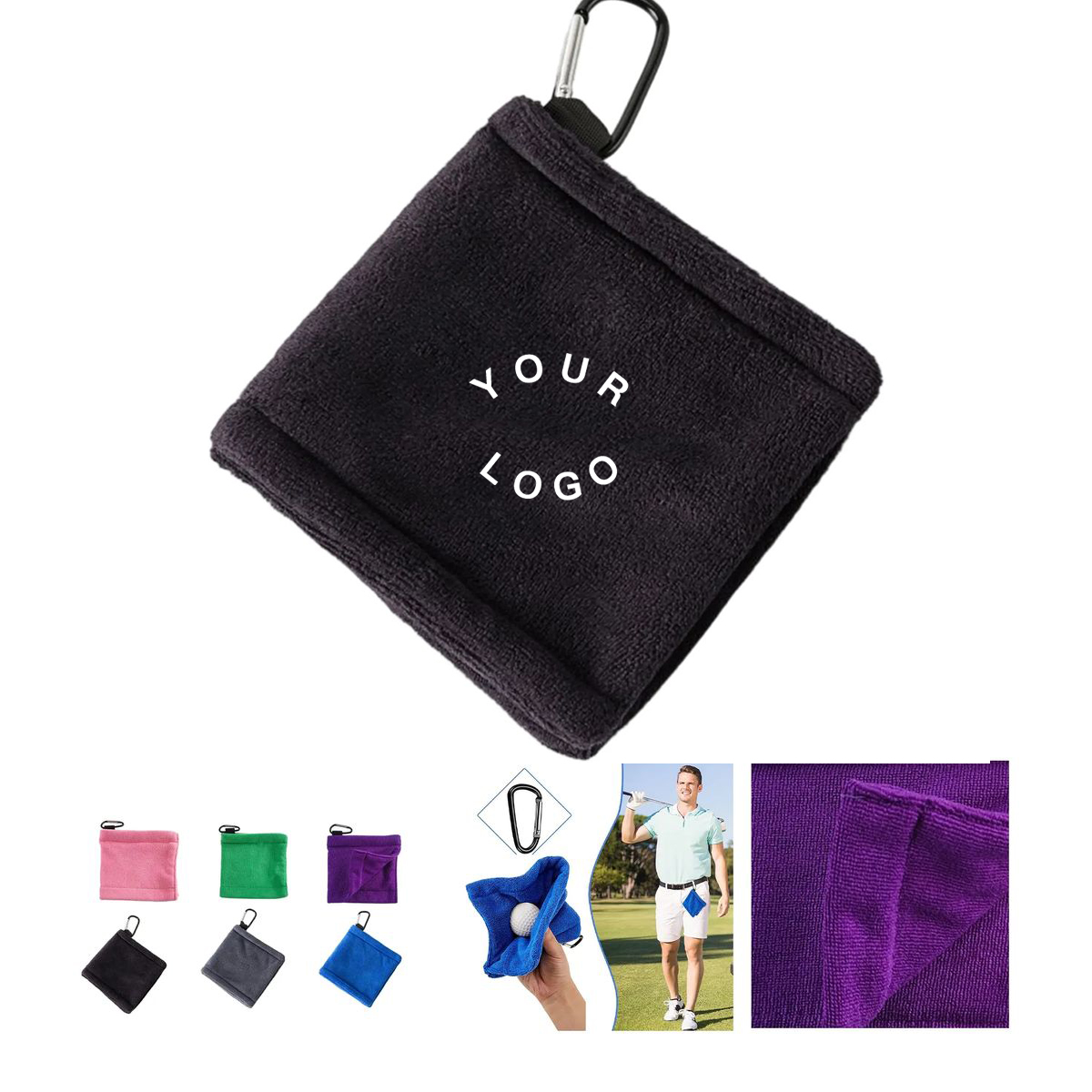 Customizable Microfiber Golf Ball Cleaning Towel 3