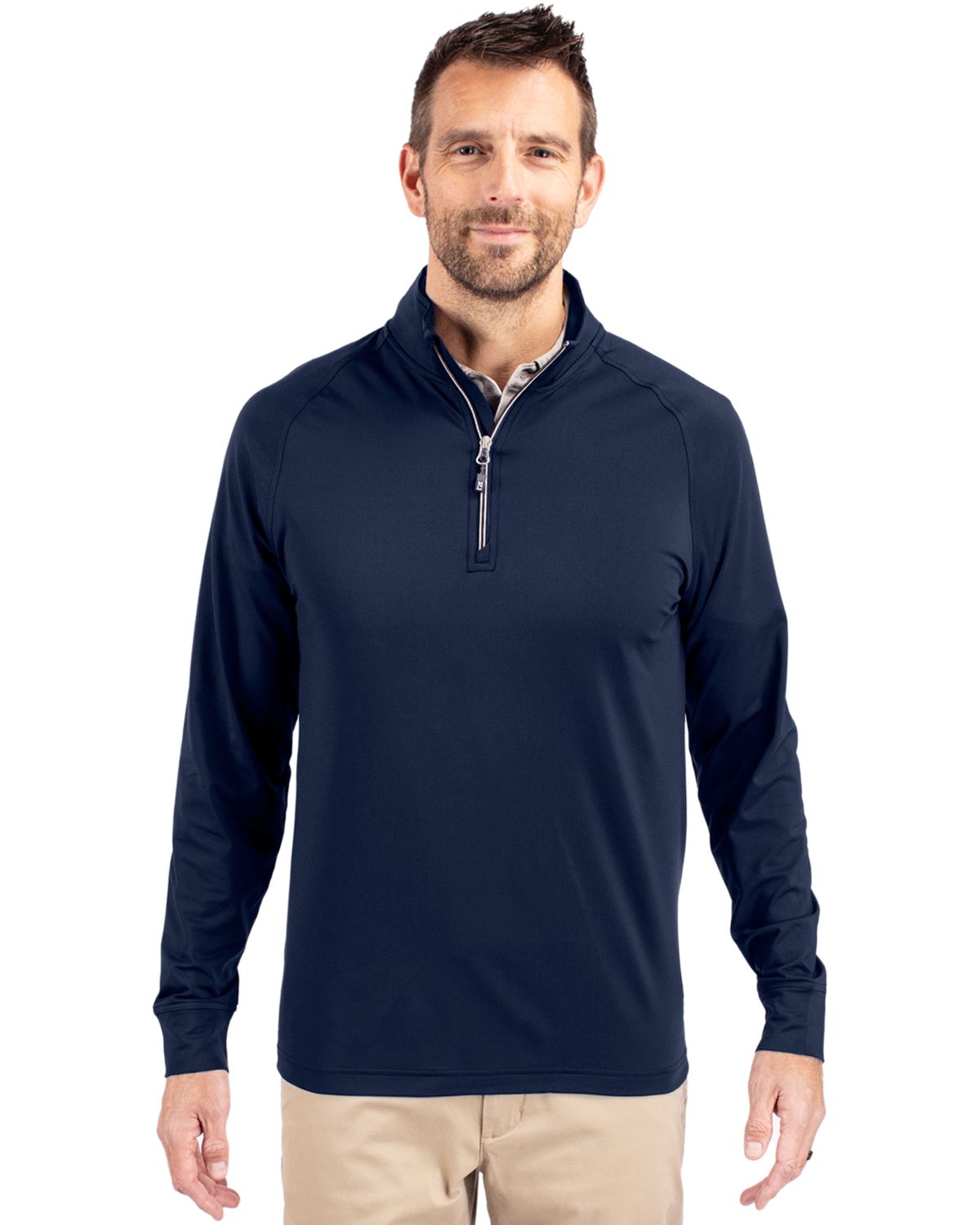 Cutter & Buck Adapt Recycled Soft Knit Stretch  Mens Quarter Zip Pullover 20