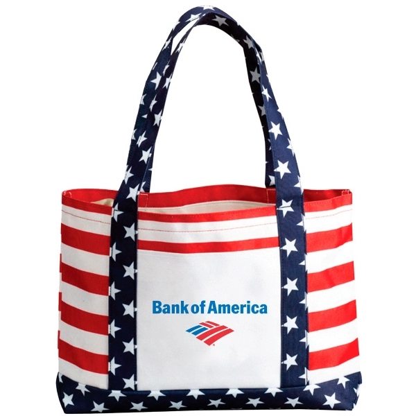 Patriotic Tote Bag, custom tote bag with logo imprint 1