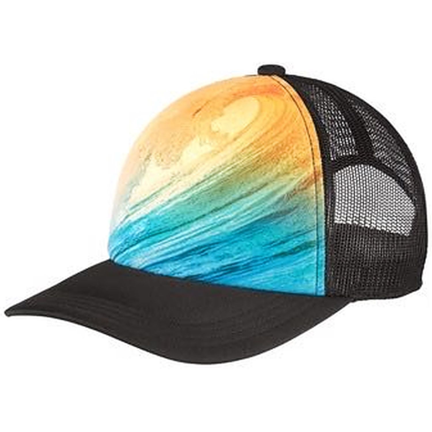 5 Panel Sublimation Polyester Mesh back Trucker Cap with Plastic Snapback 2