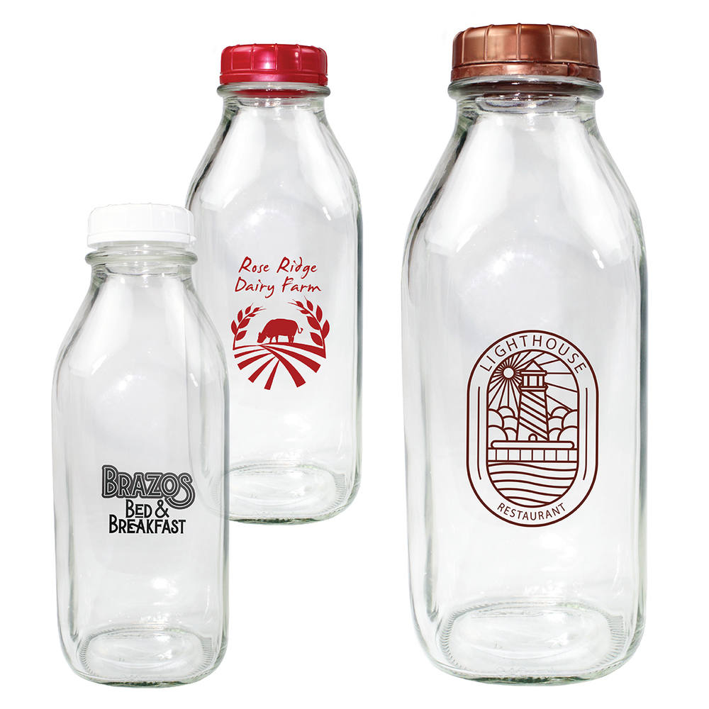 1 Quart Glass Milk Bottle With Lid 1