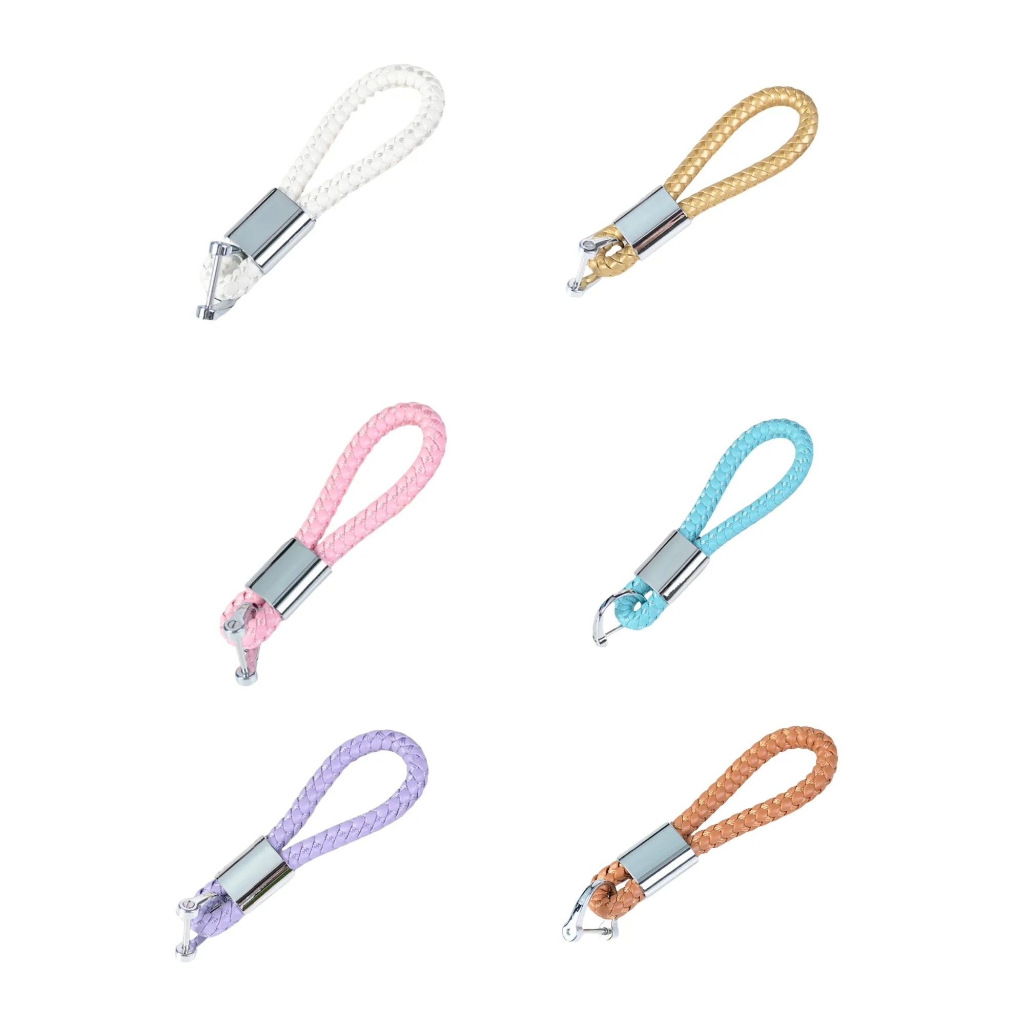 Braided Leather Keychains 1