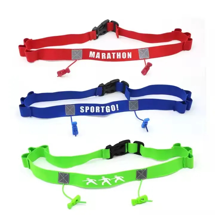 Unisex Triathlon Marathon Race Number Belt With Gel Holder 7