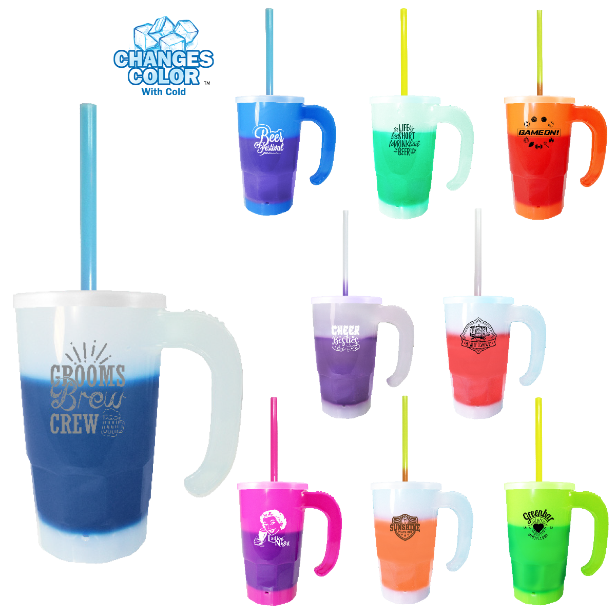 Mood™ 20 oz. Stackable Beer Stein/Straw/Lid Set