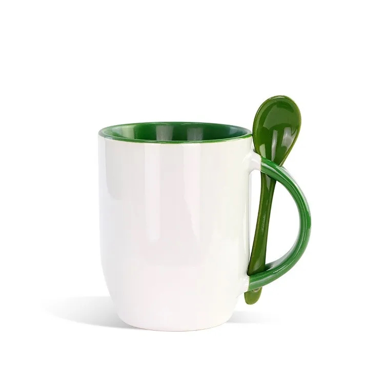 12oz Inner Color Mug With Spoon 10