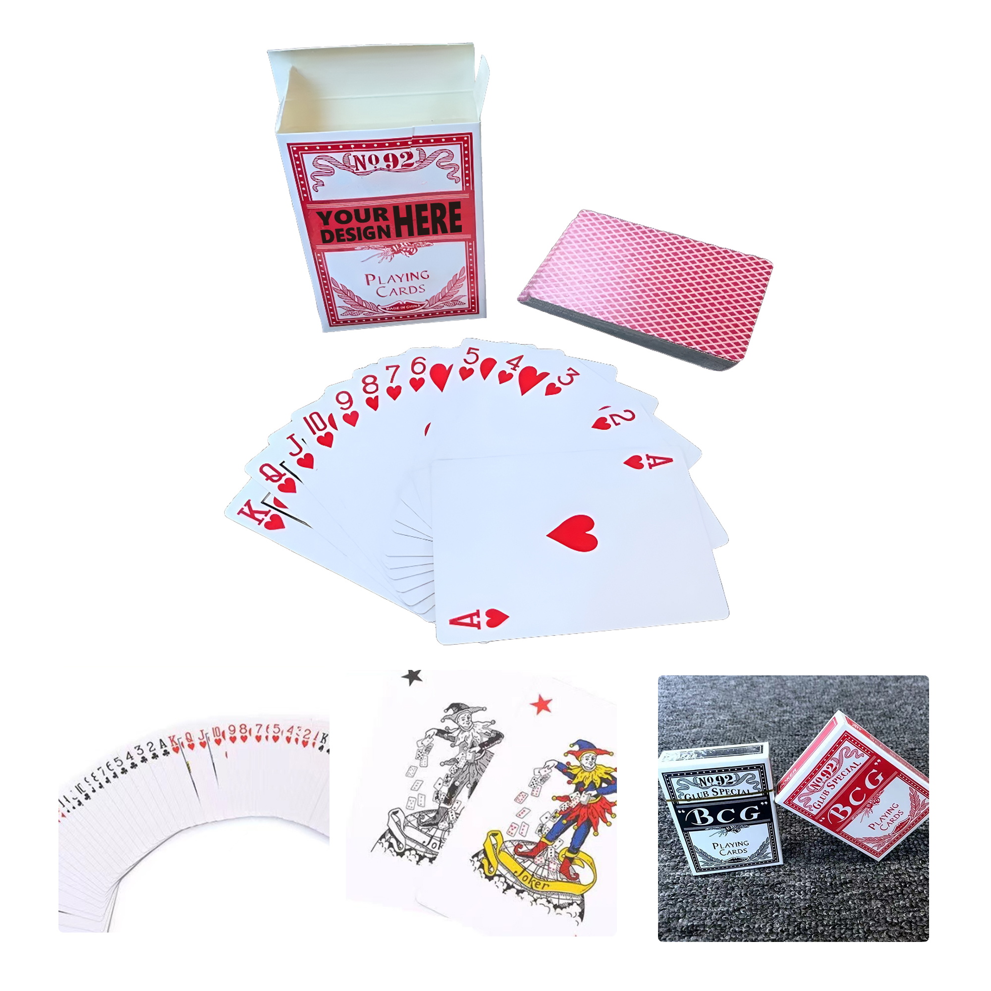 MOQ50 BCG Club Special Poker Playing Cards Set Custom Logo 1