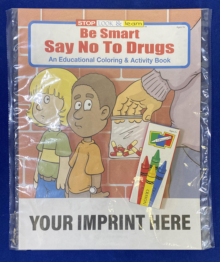 COLORING SET - Be Smart, Say NO to Drugs Coloring Book Fun Pack 4