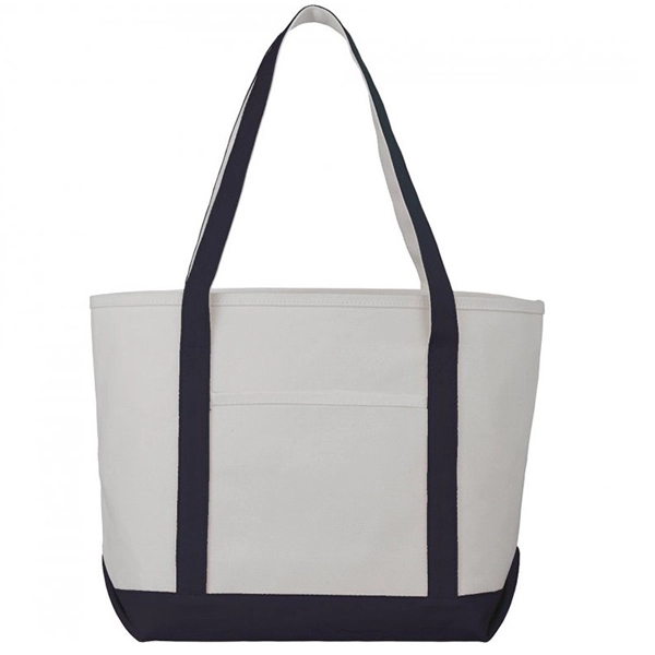 Heavyweight 12 oz. Cotton Canvas Pocket Boat Tote, custom tote bag with logo imprint 4
