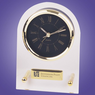 BLACK FACE CLOCK W/ ACRYLIC BACKING 1