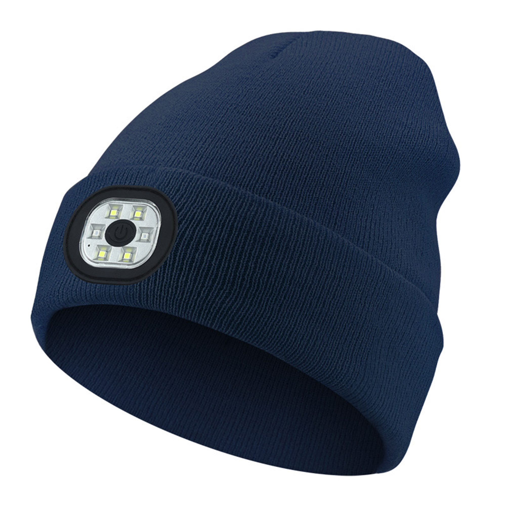 Acrylic Knit Beanie With Rechargeable LED Light 7.87" x 8.6" x 2" 6