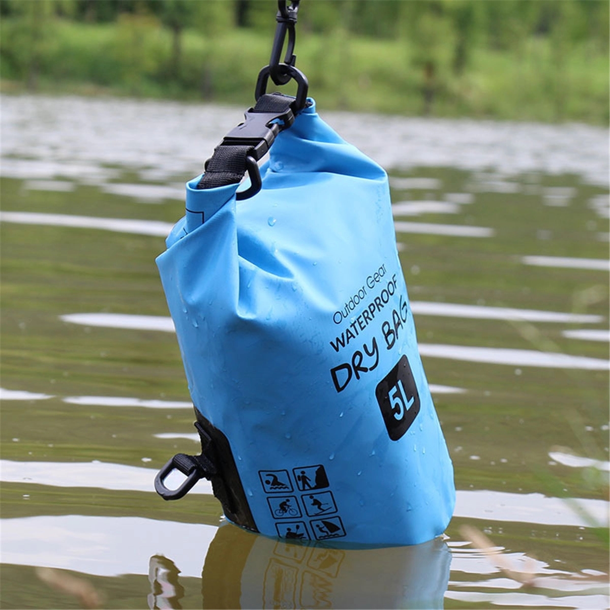 Outdoor 5L Gear Reclosable Waterproof Floating Dry Bag Swim 4