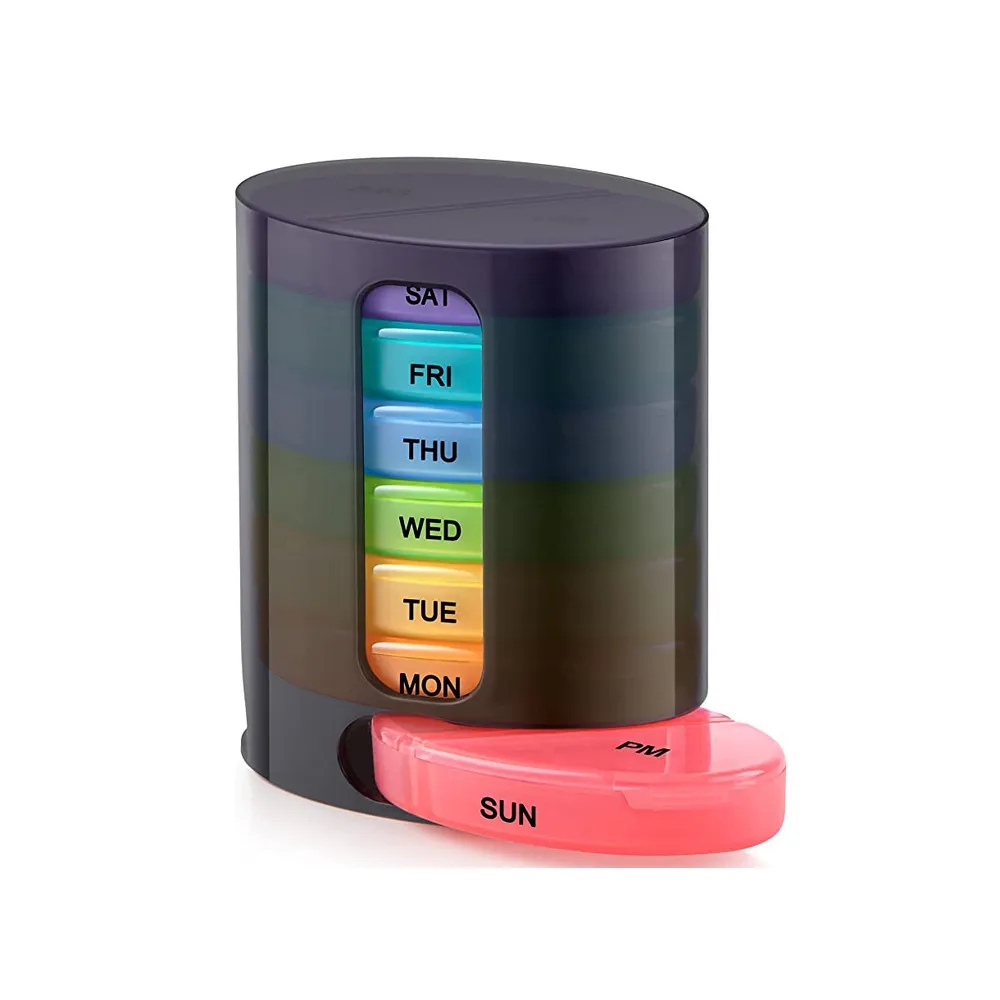 Oval Rainbow 7-Day Tablets Medicine Dispenser / Pill Box 2