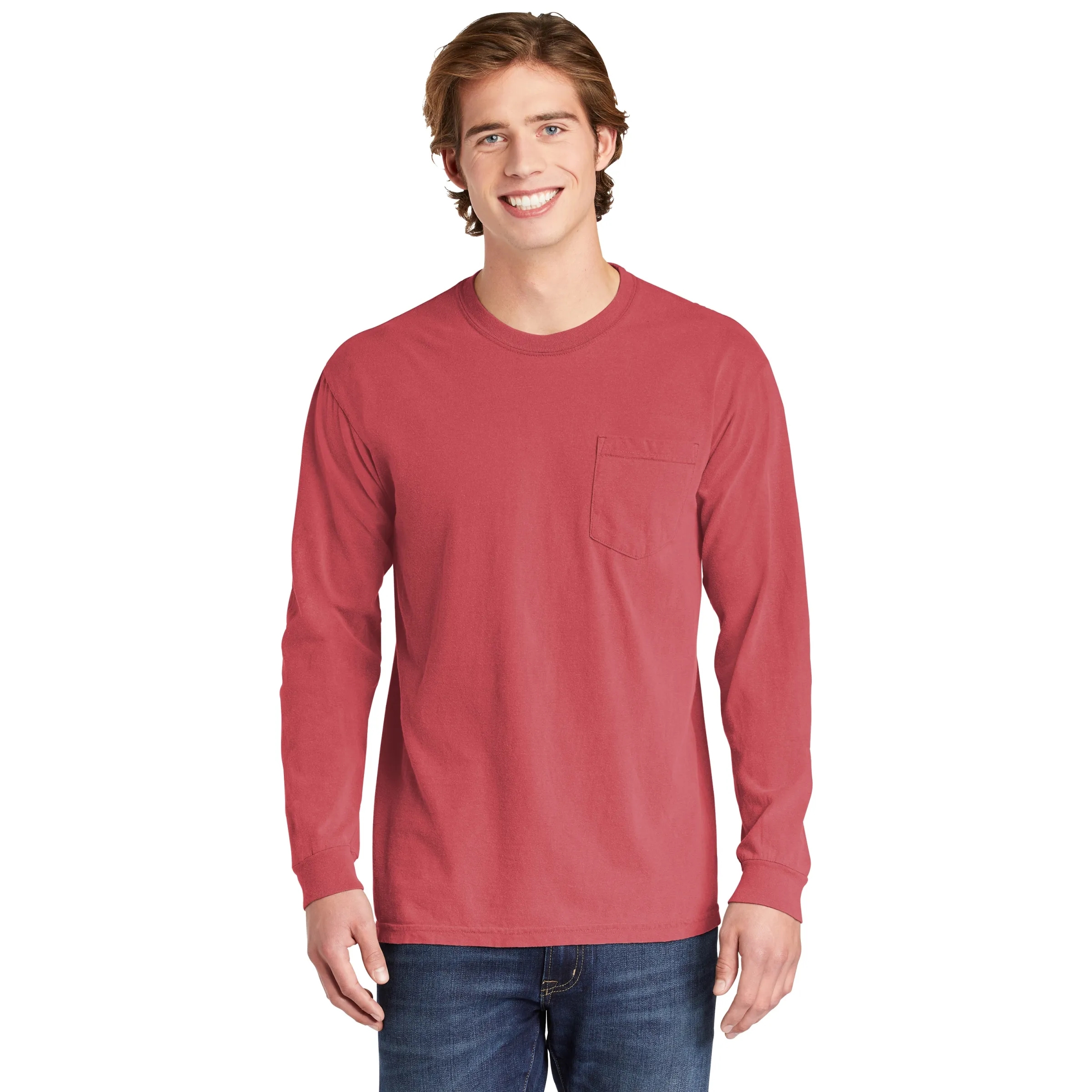 COMFORT COLORS ADULT 6.1 OZ LONG-SLEEVE POCKET T-SHIRT 1