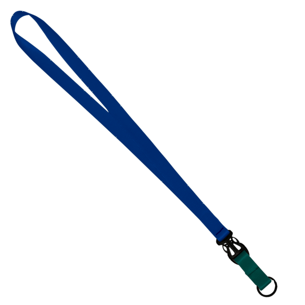 3/4" Multi color (Top and bottom) Nylon Lanyard with Plastic Slide Buckle R 73