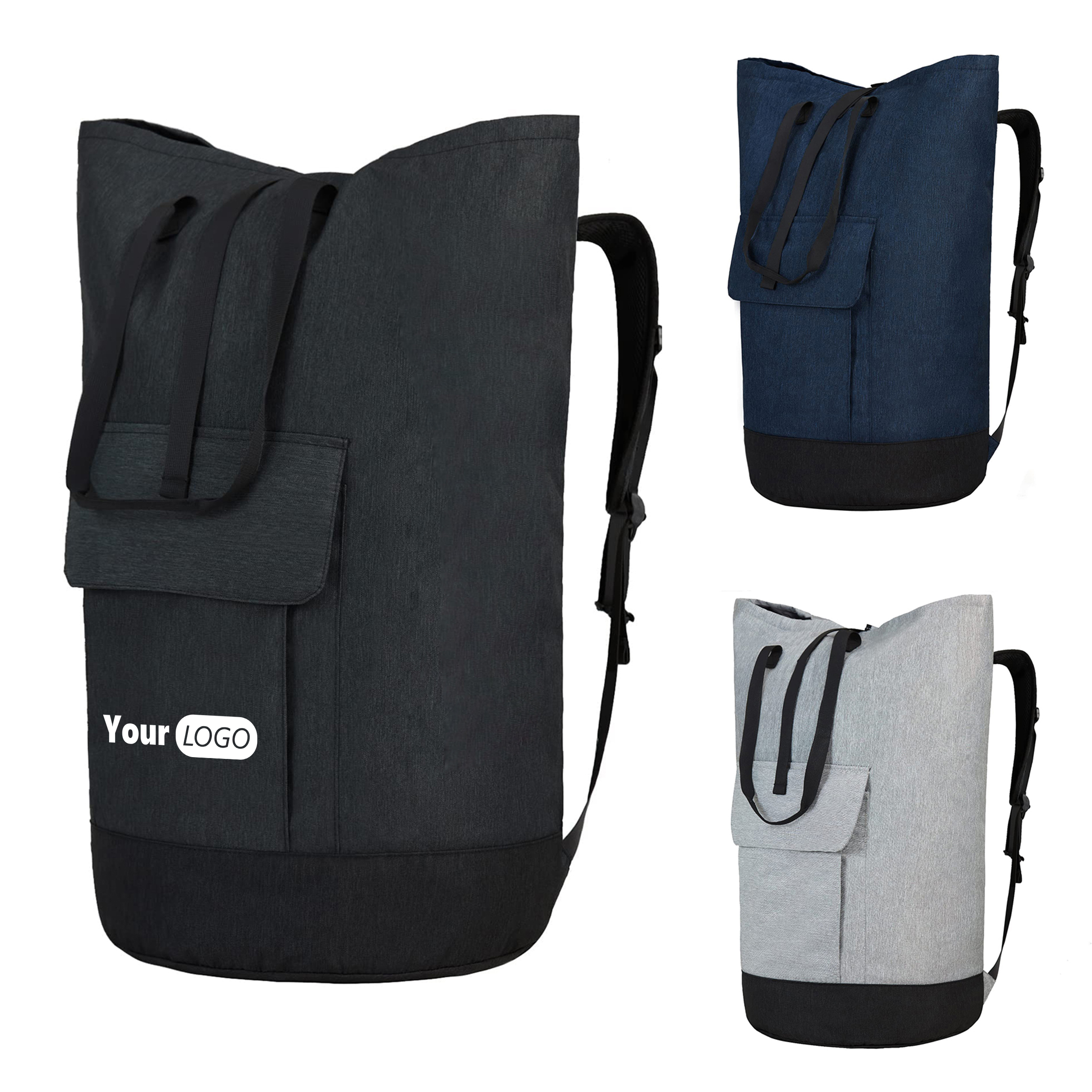 Polyester Heavy Duty Laundry Backpack 1