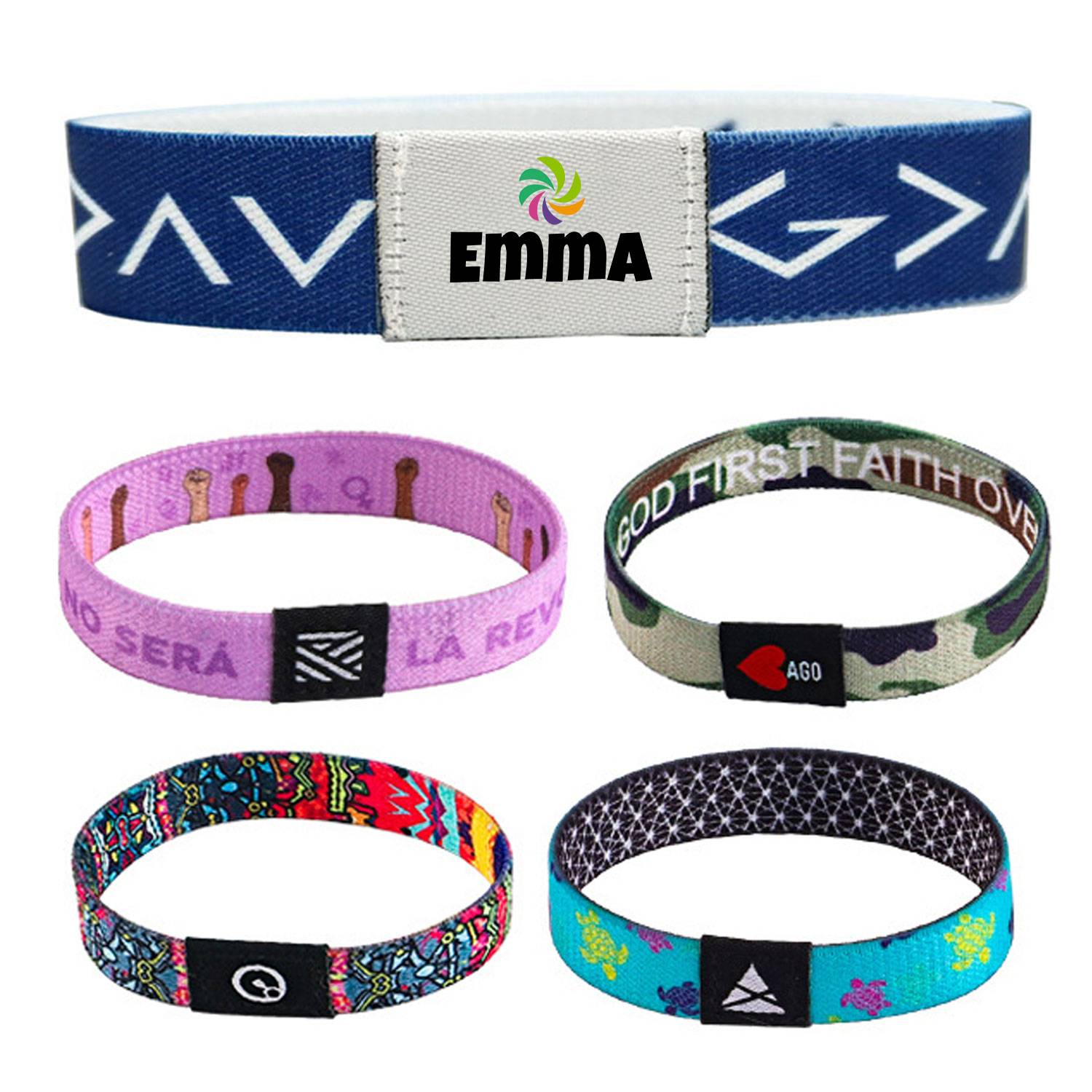 Custom Elastic Wristband Heat Transfer 2