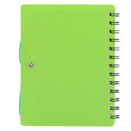 5" x 7" Recycled Dual Pocket Spiral Notebook w Pen 75