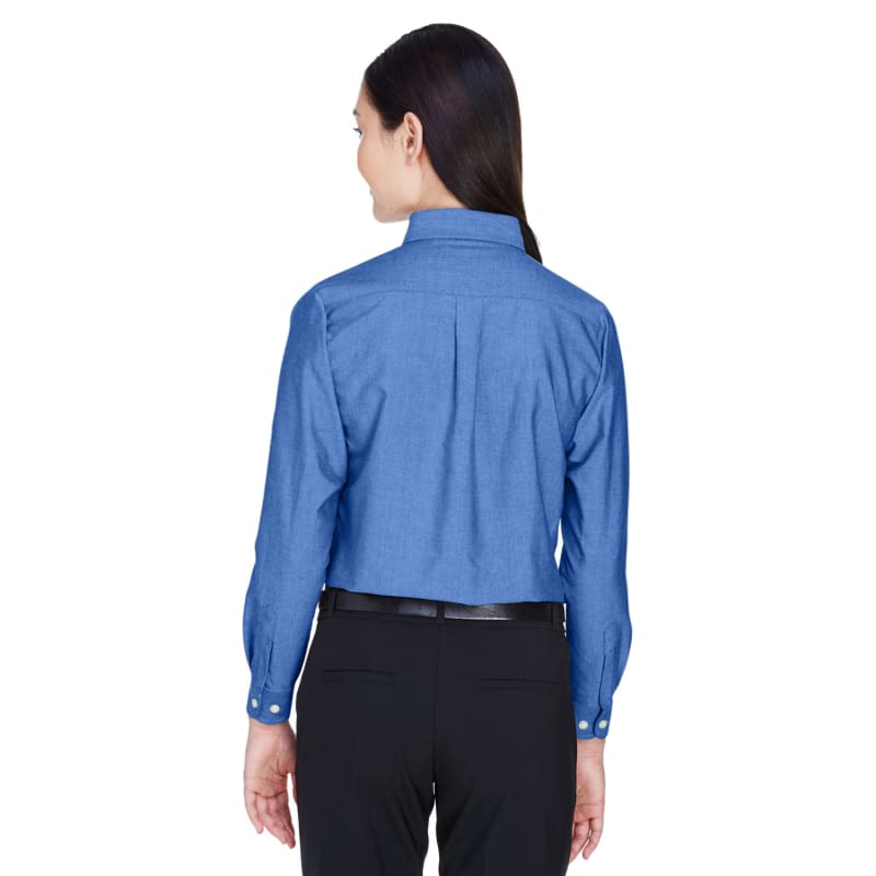 UltraClub Ladies' Classic Wrinkle-Resistant Long-Sleeve Oxford 14