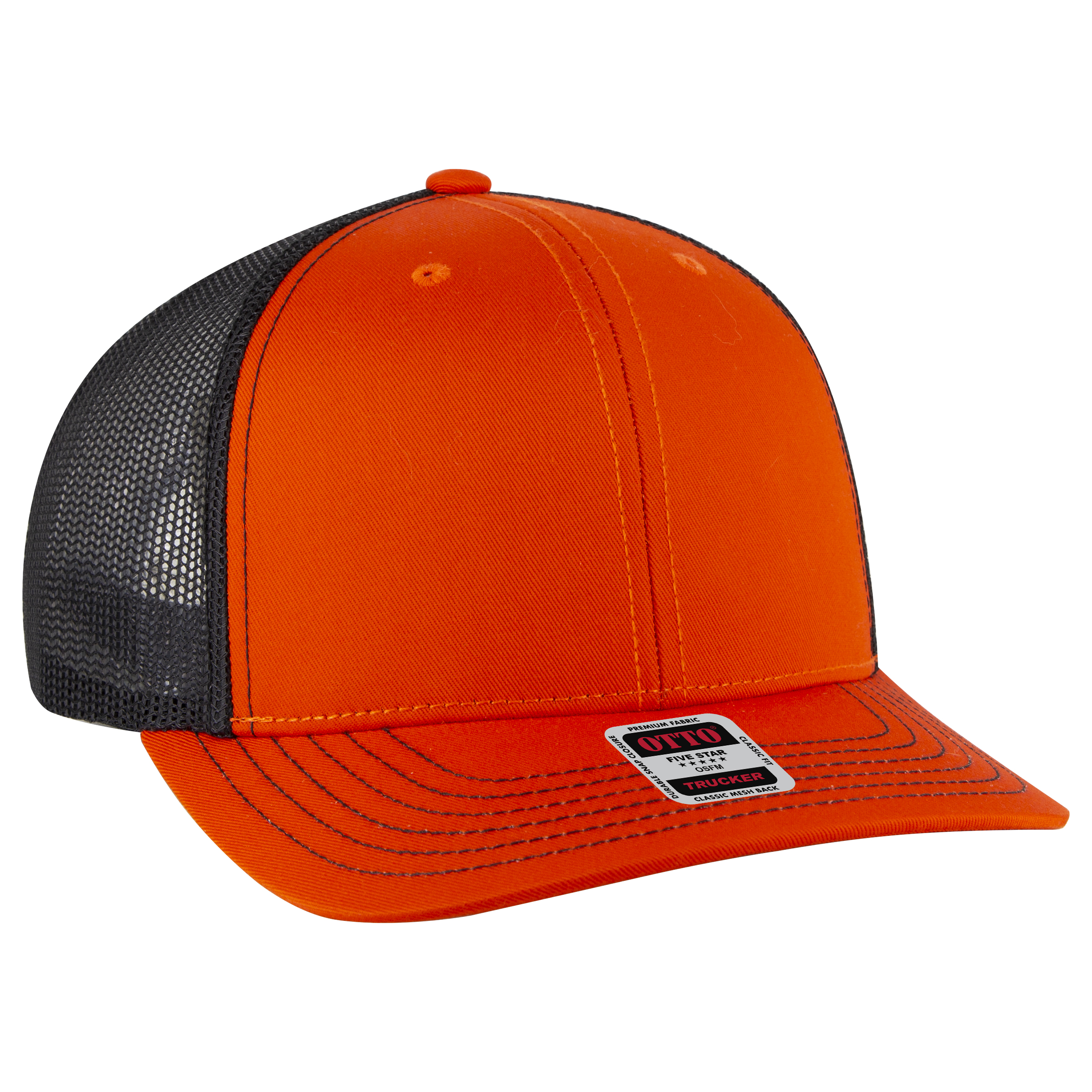 OTTO CAP® 6 Panel Mid Profile Mesh Back Trucker Hat 53