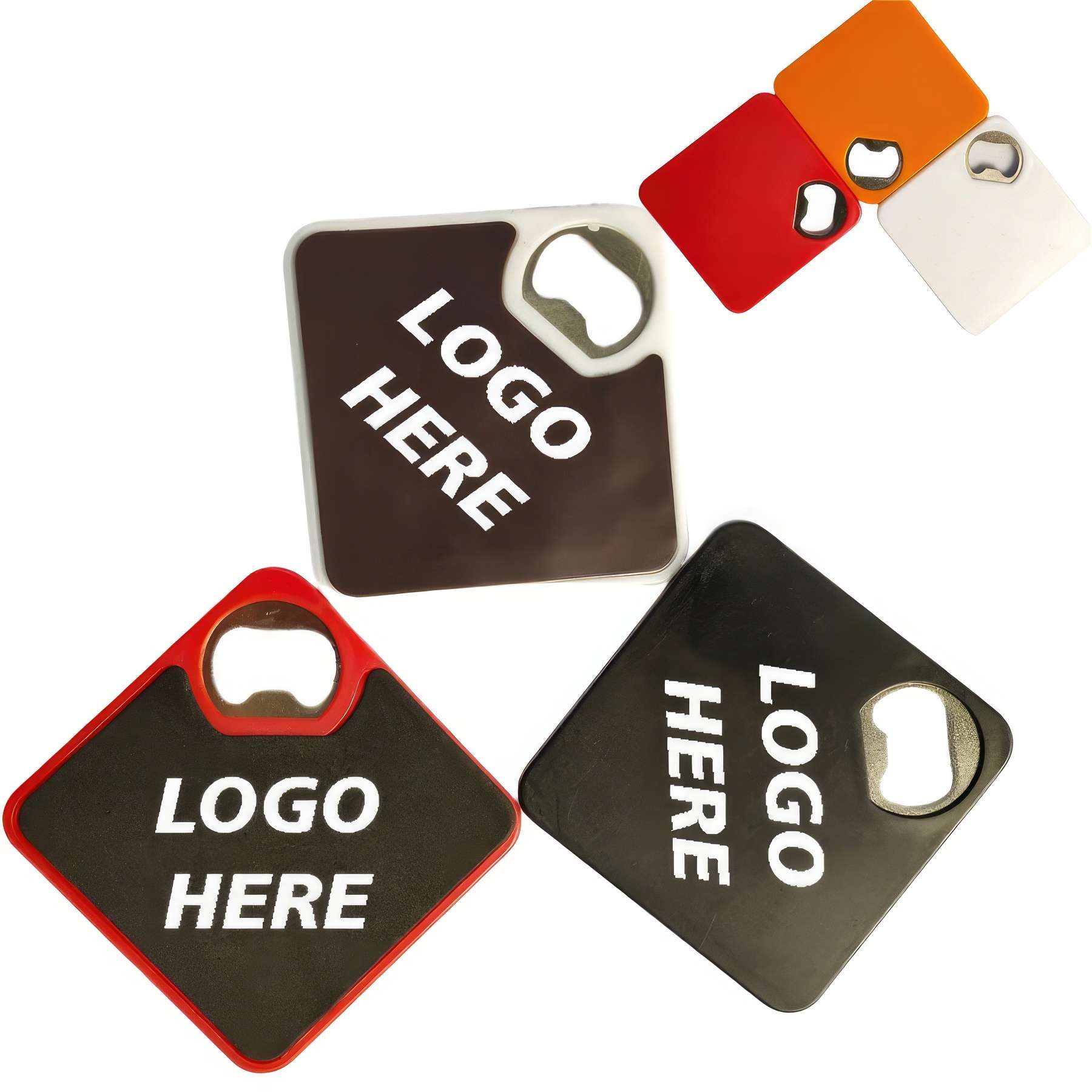 Custom Square Coaster and Bottle Opener 2