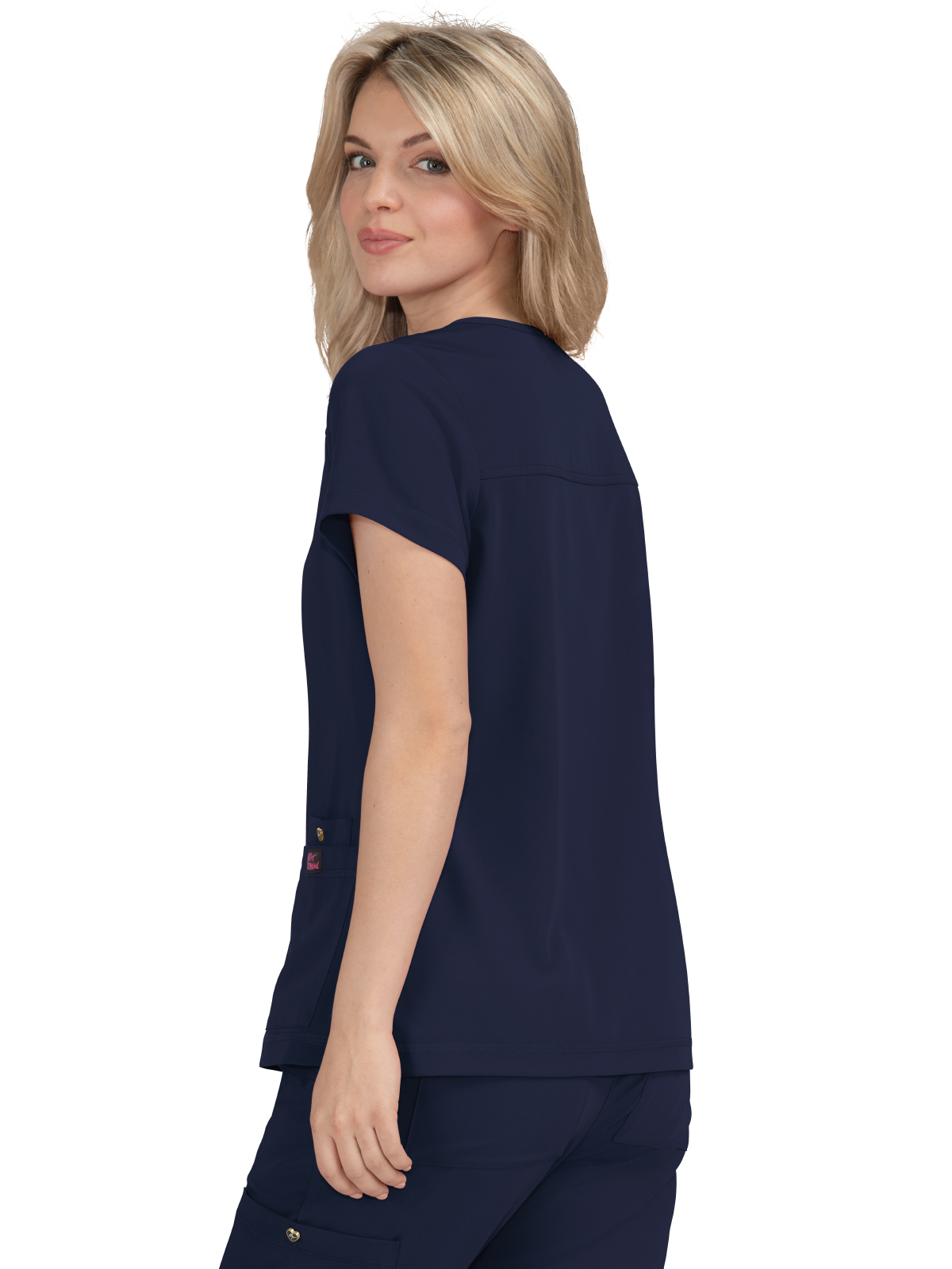 koi - Betsey Johnson - Women's Three-Pocket Snap-Button Placket V-Neck Freesia Top 31