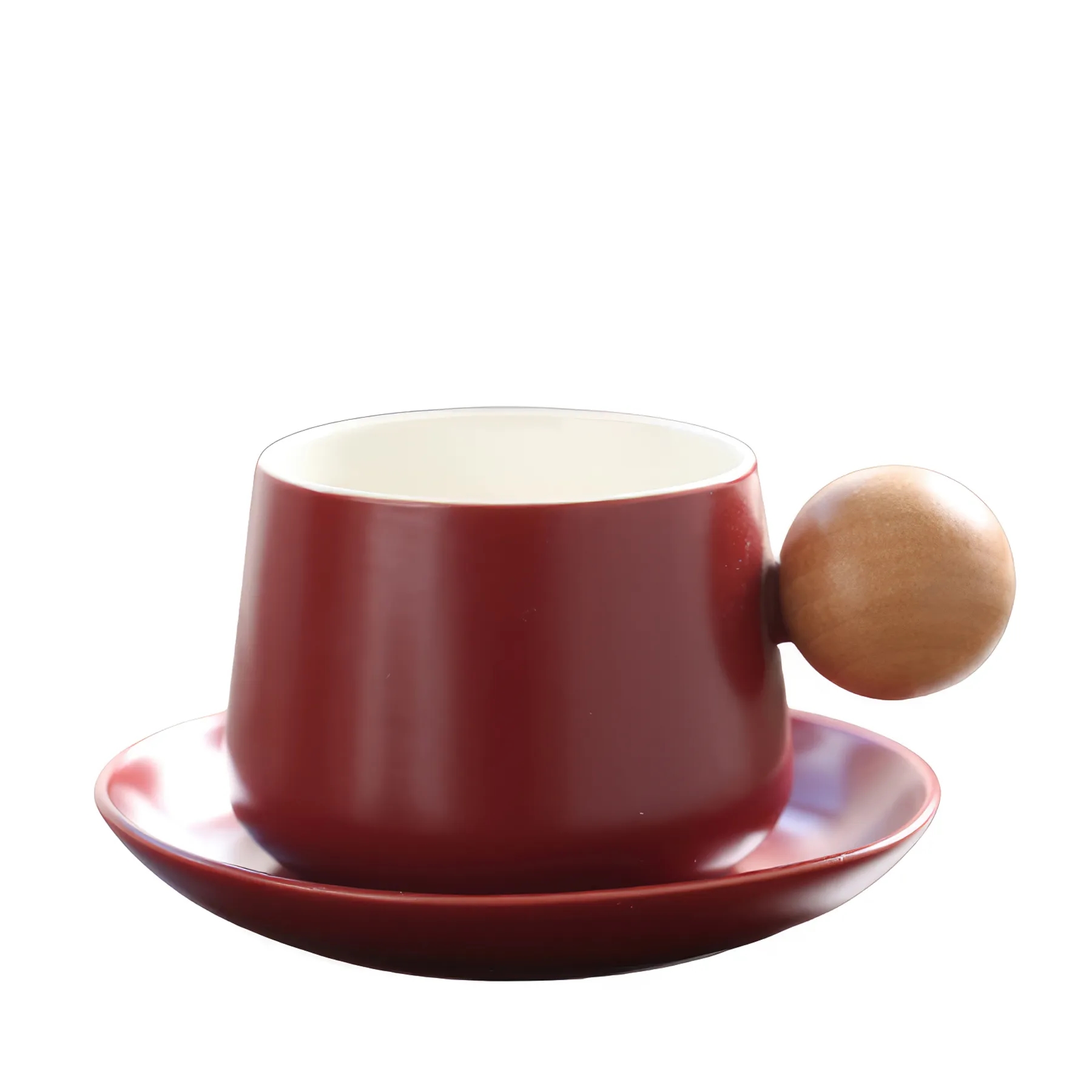 Ceramic Coffee Mug Saucer Set 3