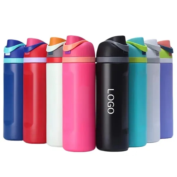 24oz Stainless Steel Water Bottle - Insulated with Handle, custom water bottle with logo imprint 5