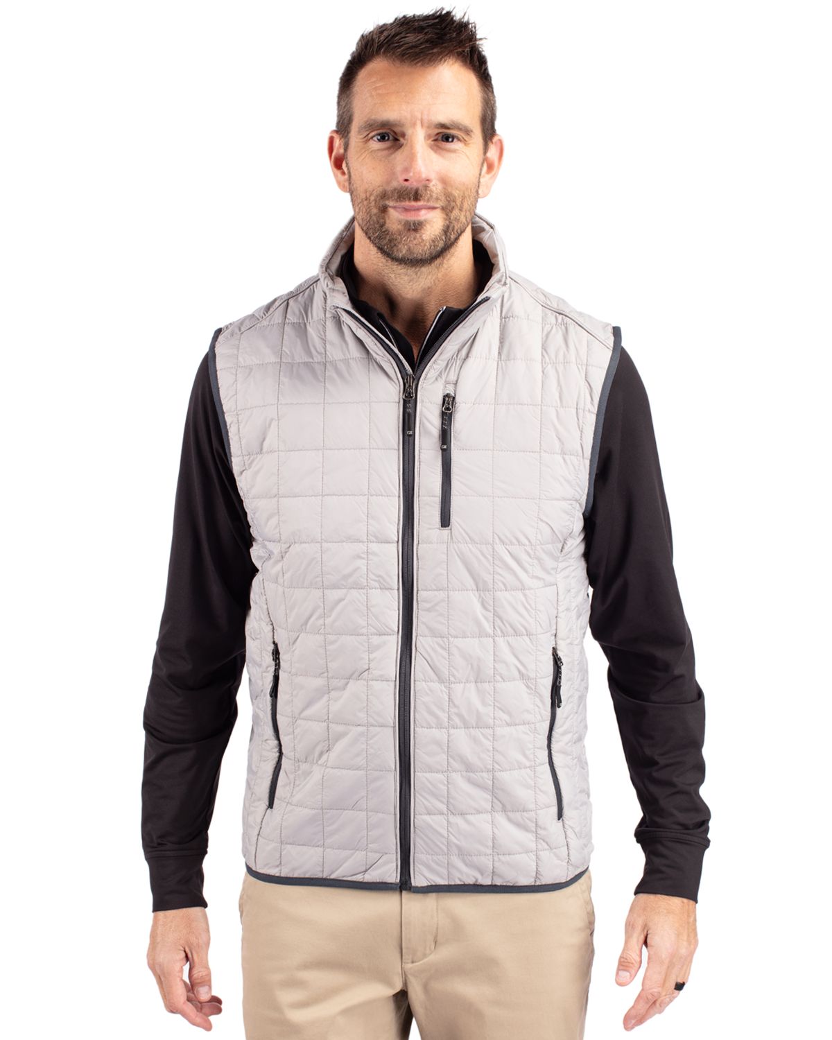 Rainier PrimaLoft Mens Eco Insulated Full Zip Puffer Vest