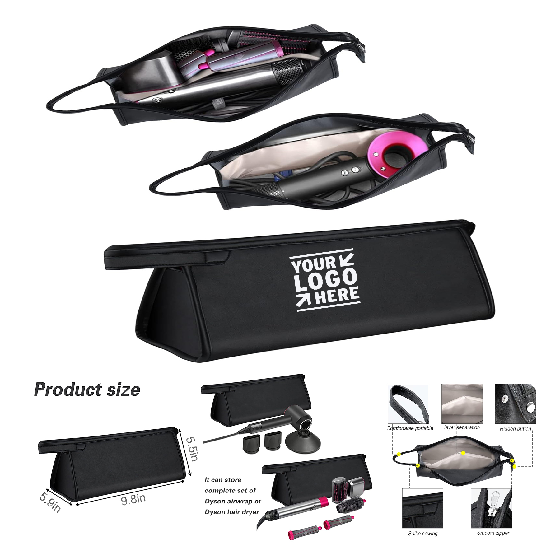 Portable Dyson Airwrap Styler Travel Case Supersonic Hair Dryer Waterproof Dustproof Storage Bag
